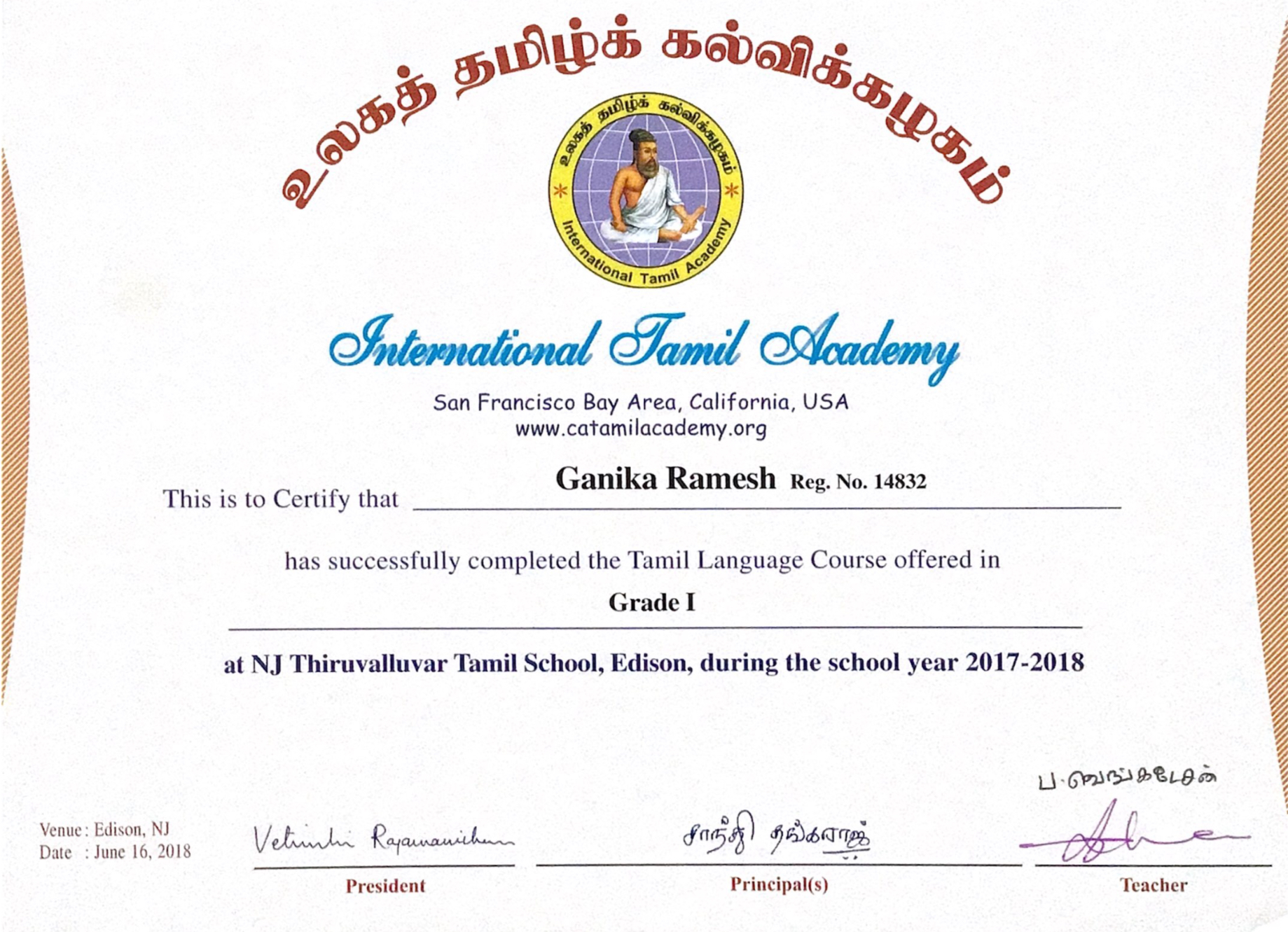 Language certificate