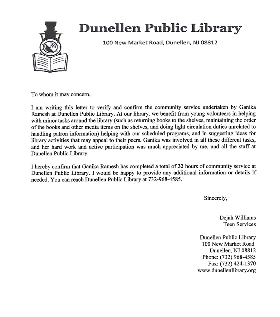 Library certificate