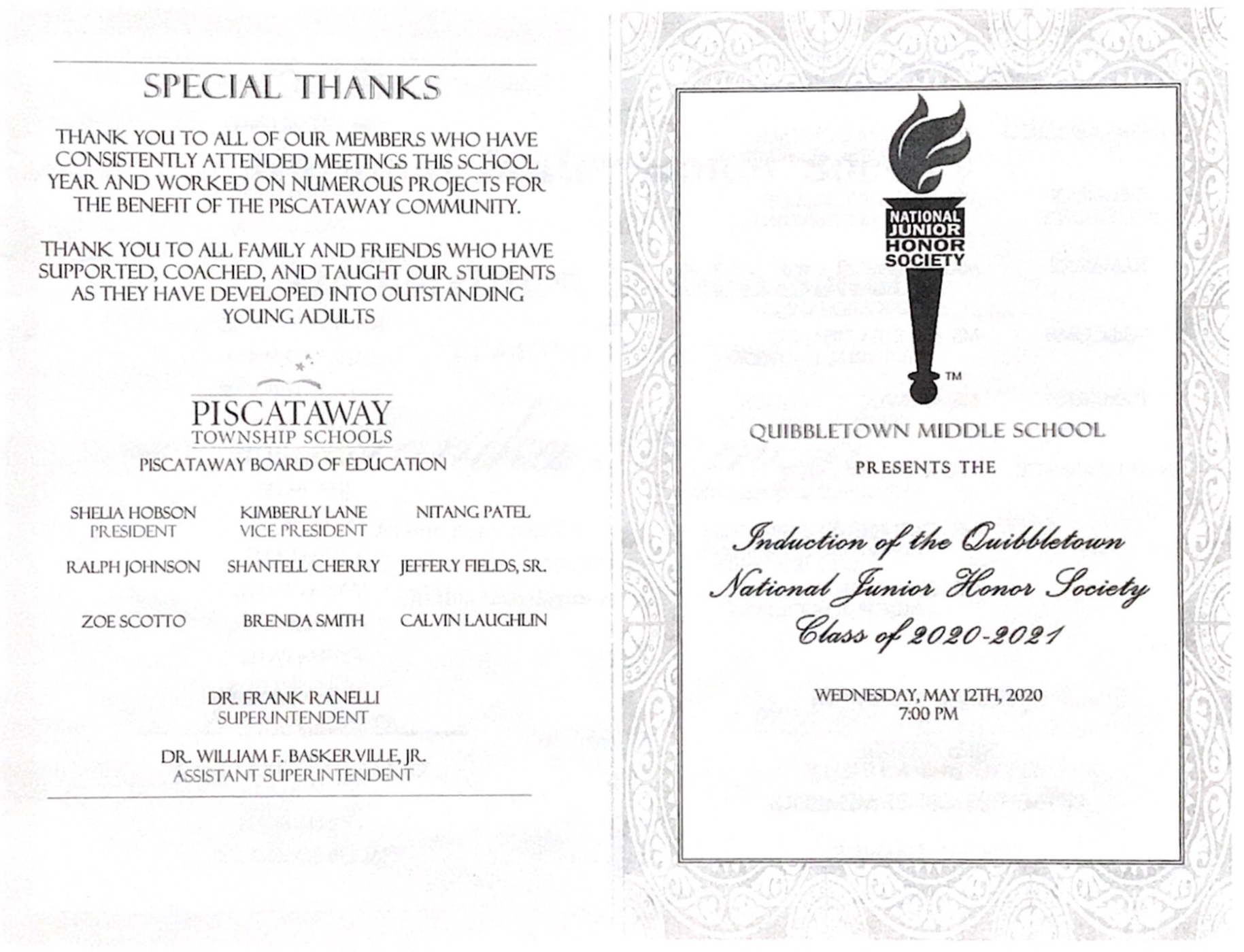 NJHS certificate